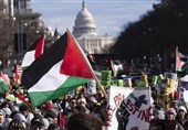 ABD&apos;de Siyonist Rejim İsrail Büyükelçiliği Önünde Gazze Protestosu