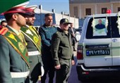 تشییع پیکر فرمانده یگان امداد شیراز در ‌حرم شاهچراغ/ پیکر شهید بازیار به رستم منتقل شد