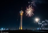 نورافشانی سالگرد پیروزی انقلاب در تهران