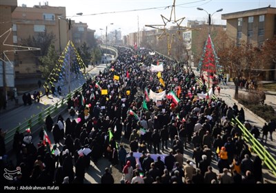 راهپیمایی 22 بهمن در همدان 