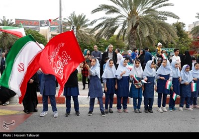 راهپیمایی 22 بهمن در کیش 