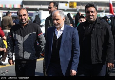 امین‌حسین رحیمی وزیر دادگستری در مراسم راهپیمایی 22 بهمن