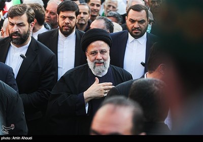  آیت‌الله سید ابراهیم رئیسی رئیس‌جمهور در مراسم راهپیمایی 22 بهمن