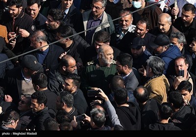سرلشکر حسین سلامی فرمانده‌کل سپاه پاسداران در مراسم راهپیمایی 22 بهمن