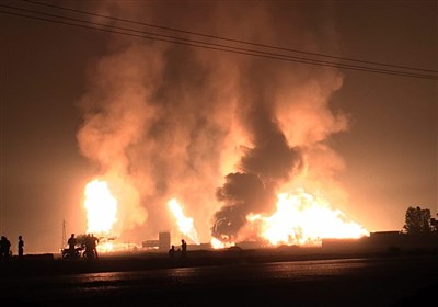  انفجار و آتش‌سوزی در خط سراسری گاز‌/ رعب و وحشت مردم در بروجن، بلداجی و گندمان/ محور بروجن به لردگان بسته شد + عکس 