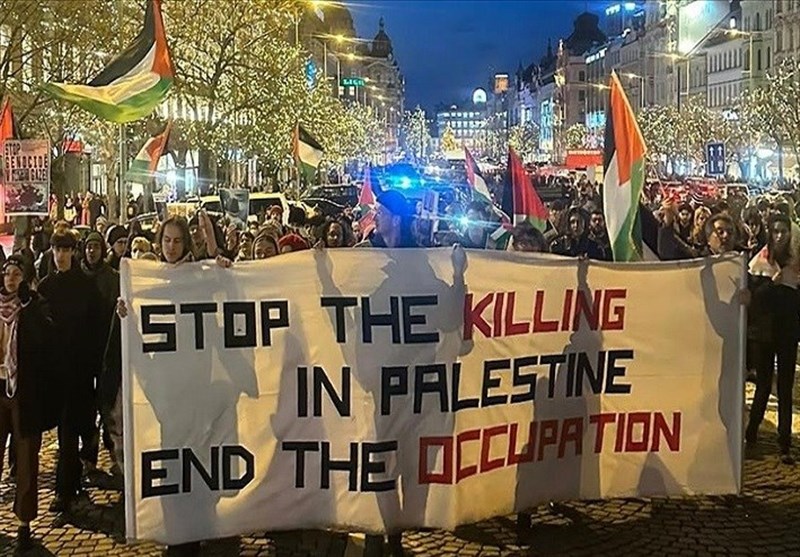 Protest against Israeli War on Gaza Held in Czech Republic