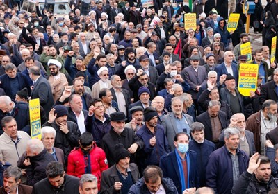  حمایت نمازگزاران زنجانی از ملت مظلوم فلسطین 