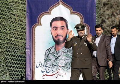 حضور امیر محمدرضا آشتیانی وزیر دفاع و پشتیبانی نیروهای مسلح در مراسم رونمایی از سامانه های پدافندی آرمان و آذرخش