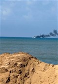 آتش گرفتن کشتی نیروی دریایی رژیم اسرائیل