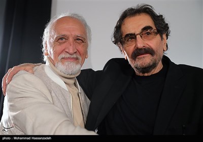 شهرام ناظری و احمد نجفی در مراسم رونمایی از آلبوم راز عشق