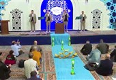 گزارشی زیبا از اجرای تواشیح و سرود خوانی در مسجد جمکران