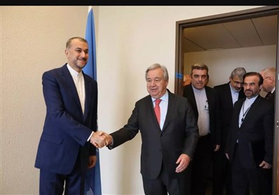 أمیر عبداللهیان یلتقی الأمین العام للأمم المتحدة ووزیر خارجیة الکویت فی جنیف