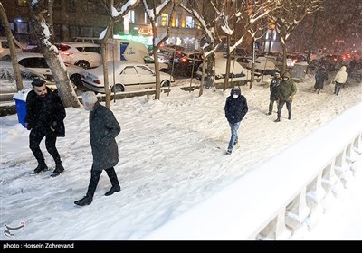 بارش برف شبانه در تهران
