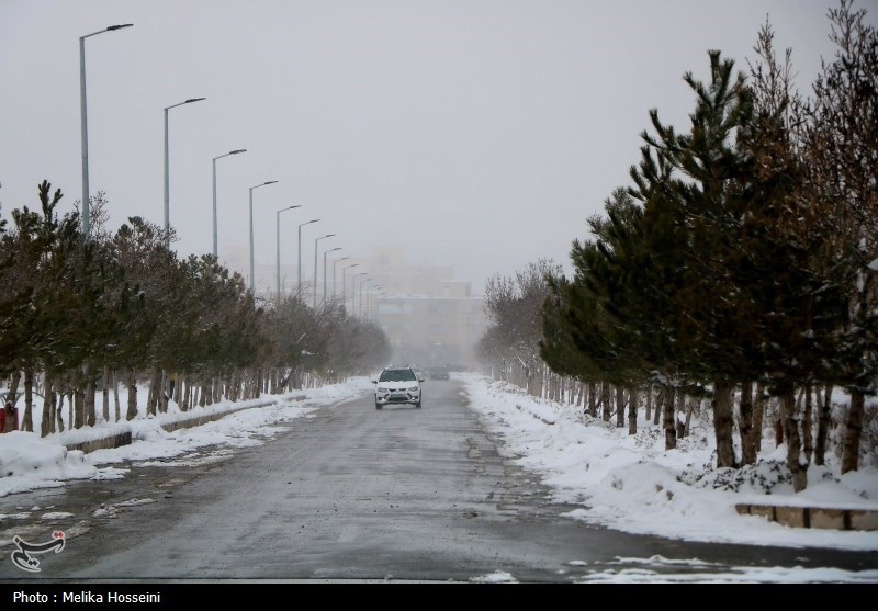 کرمان هم برف آمد/ شادمانی مردم از نخستین برف زمستانی + فیلم