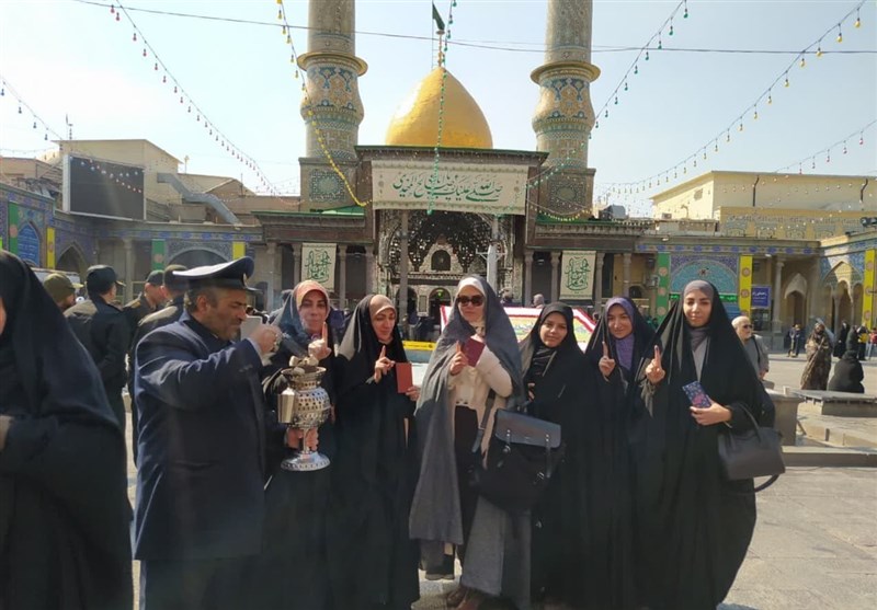 جلوه‌ای شور و هیجان انتخابات در آستان مقدس حضرت عبدالعظیم (ع) + فیلم
