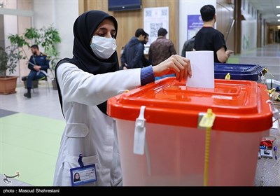 صندوق رای سیار در بیمارستان شریعتی