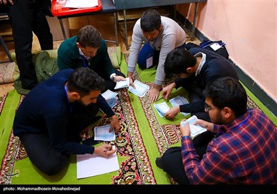 شمارش آرا انتخابات در شعب اخذ رأی تهران- عکس خبری تسنیم