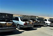 کاروان خودروهای شوتی حامل کالای قاچاق در دام پلیس بوشهر