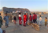 امدادرسانی هوایی به مناطق سیل‌زده صعب‌العبور بلوچستان+ فیلم