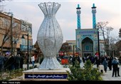 آیین رونمایی از بزرگترین المان گلدان ملیله ایران - زنجان