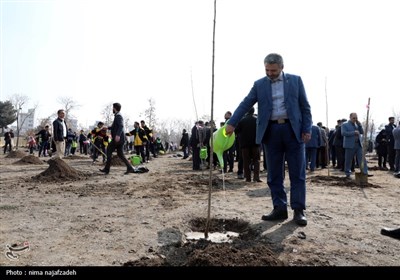 برگزاری مراسم درختکاری در بوستان جهانشهر-مشهد