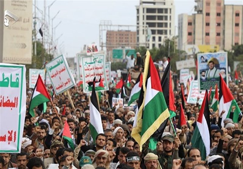 راهپیمایی باشکوه مردم صعده یمن در حمایت مجدد از غزه