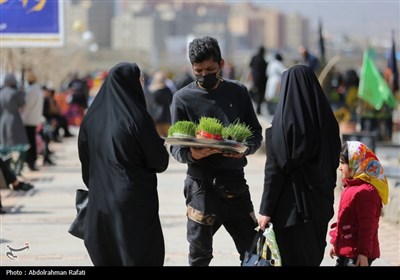 زیارت اهل قبور در پنجشنبه آخر سال در همدان 