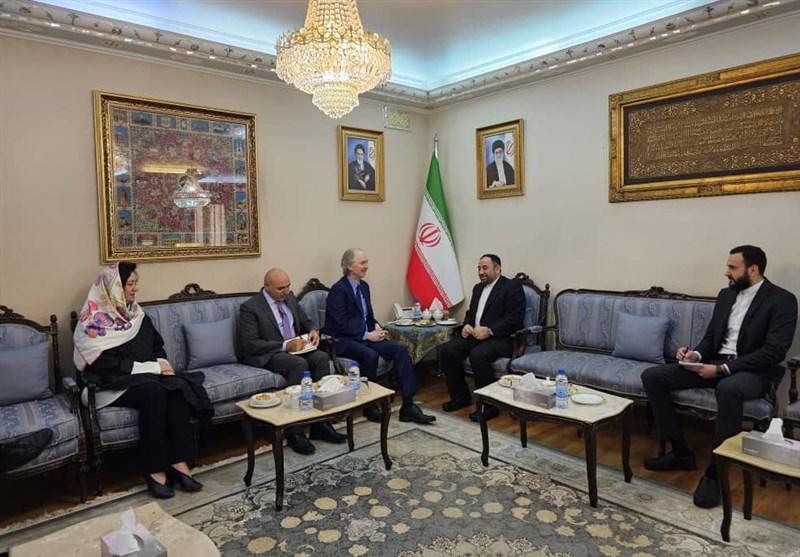 دیدار نماینده سازمان ملل در امور سوریه با سفیر ایران