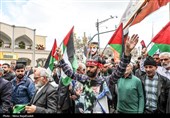 راهپیمایی نمازگزاران مشهدی در حمایت از مردم مظلوم غزه