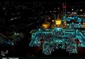 تصاویر هوایی از شکوه مراسم شب قدر در حرم حضرت معصومه (س)