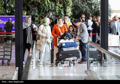 مسافران نوروزی در فرودگاه شهید هاشمی نژاد مشهد