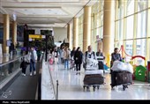 مسافران نوروزی در فرودگاه شهید هاشمی نژاد مشهد