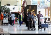مسافران نوروزی در فرودگاه شهید هاشمی نژاد مشهد