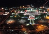 تصاویر هوایی از مراسم احیای شب 21 ماه رمضان در مسجد جمکران
