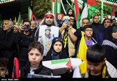 تجمع مردم تهران در محکومیت ترور سرداران و افسران ایرانی
