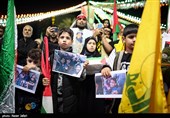 تجمع مردم تهران در محکومیت ترور سرداران و افسران ایرانی