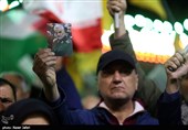 تجمع مردم تهران در محکومیت ترور سرداران و افسران ایرانی