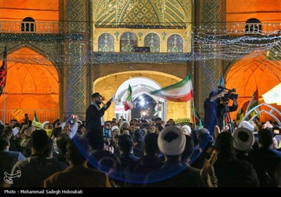 تجمع مردم یزد در محکومیت ترور سرداران و افسران ایرانی
