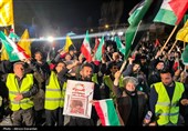 تجمع مردم اردبیل در محکومیت ترور سرداران و افسران ایرانی