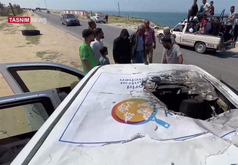 الکیان الصهیونی یقتل اجانب یعملون فی مؤسسة إغاثیة عبر استهداف سیارتهم بغزة