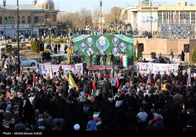 تجمع در محکومیت ترور سرداران و افسران ایرانی -همدان