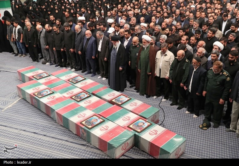 Ayatollah Khamenei Leads Funeral Prayer for IRGC Forces Martyred in Syria