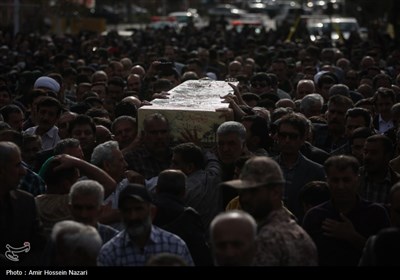 مراسم استقبال و تدفین شهید گمنام در روستای کورانه قزوین