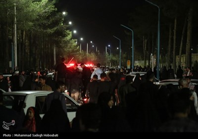 مراسم استقبال از پیکر سه شهید امنیت در فرودگاه شهید صدوقی یزد