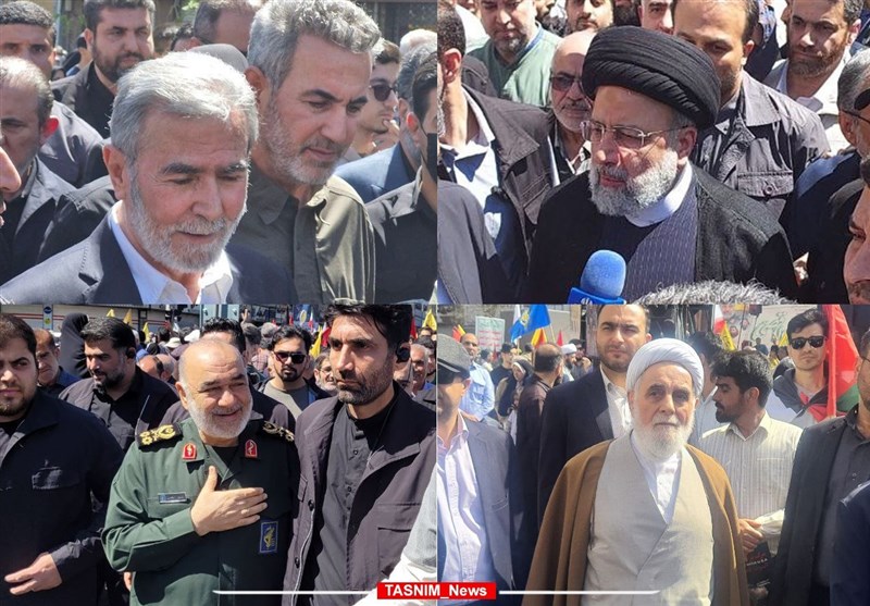 شخصیتهای حاضر در راهپیمایی روز قدس تهران + تصاویر
