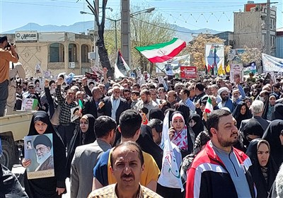 حضور حماسی مردم کرمانشاه در راهپیمایی روز قدس