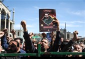 تشییع پیکر مطهر شهید محسن صداقت در راهپیمایی روز قدس - قم