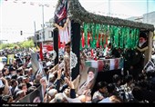تشییع پیکر مطهر شهید محسن صداقت در راهپیمایی روز قدس - قم