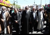 تشییع پیکر مطهر شهید محسن صداقت در راهپیمایی روز قدس - قم