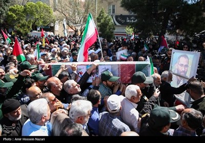 تشییع پیکر مطهر شهید علی آقا بابایی و راهپیمایی روز قدس -قزوین